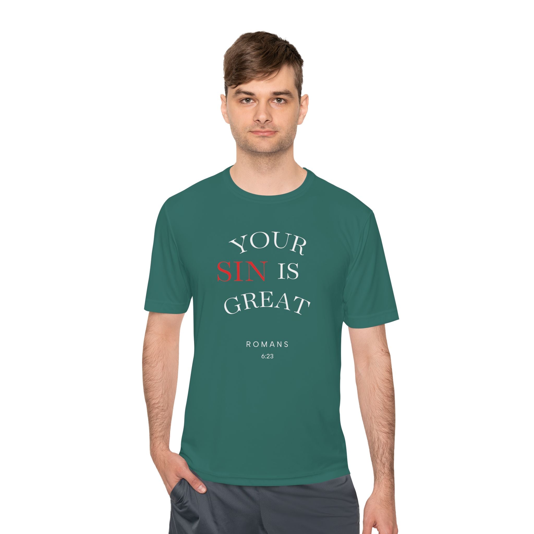 Your Sin is Great but Christ is Greater Performance / Casual T-Shirt