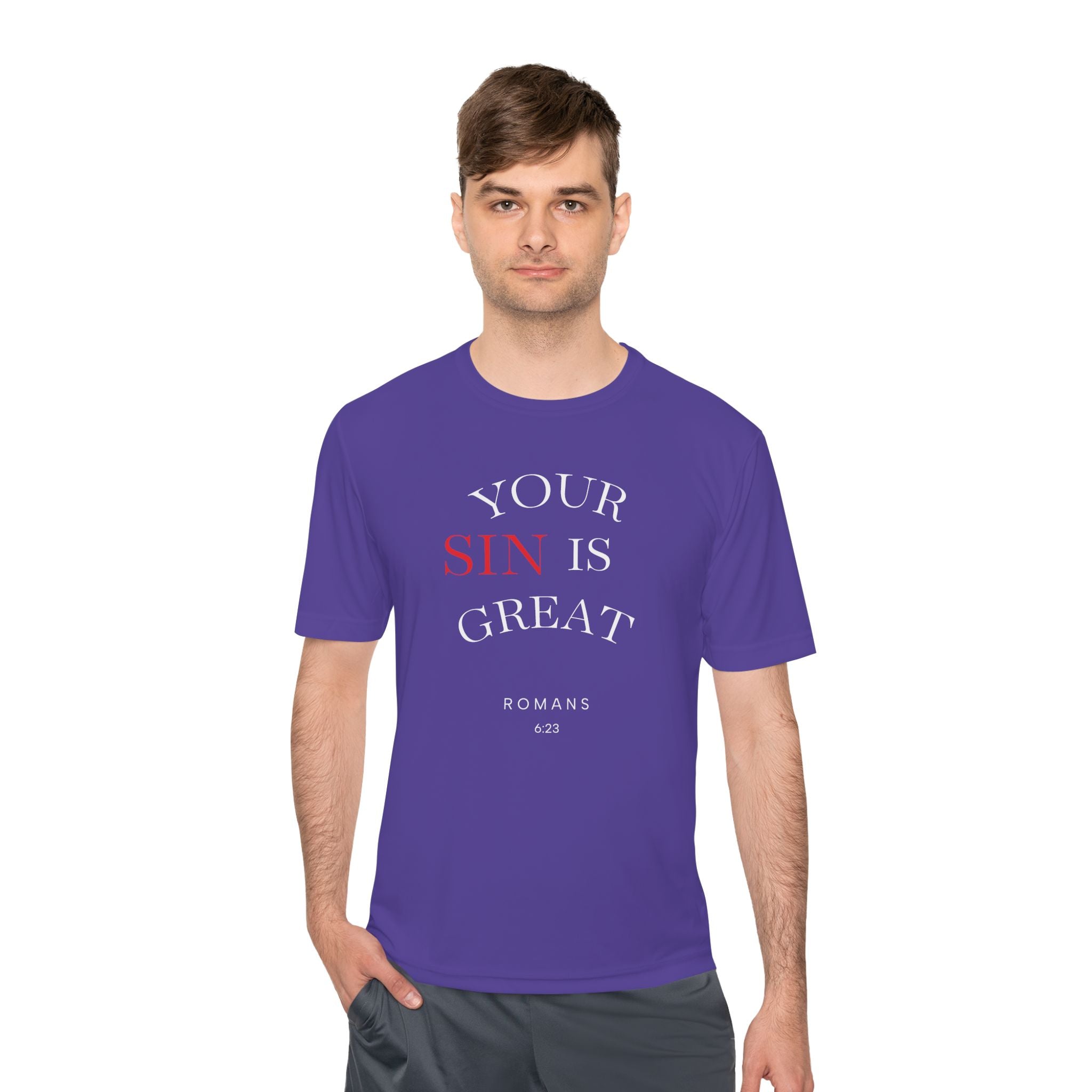 Your Sin is Great but Christ is Greater Performance / Casual T-Shirt