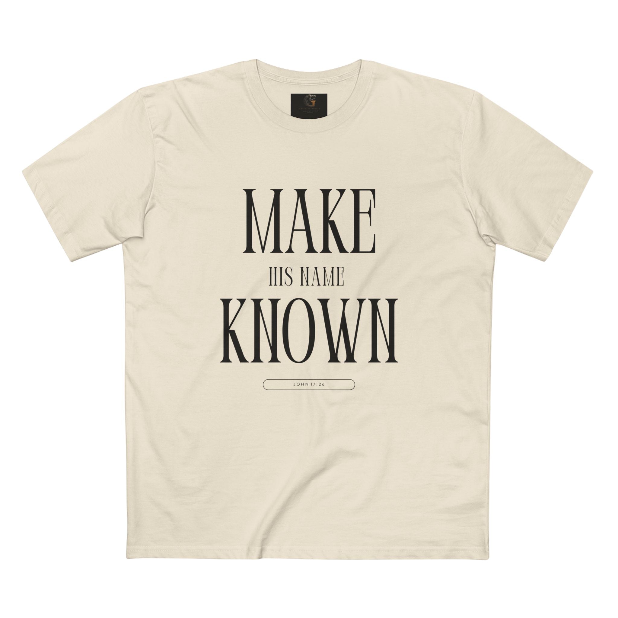 Make His Name Known Shirt | John 17 Revelation 4 Christian Tee | Faith Based Apparel | Gospel Mission | Bible Verse Top for Him