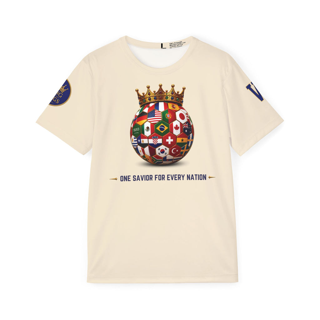 One Savior All Nations Shirt Psalm 86:9 Soccer Jersey Christian Football Shirt King of Kings Christian Apparel Faith Based Streetwear
