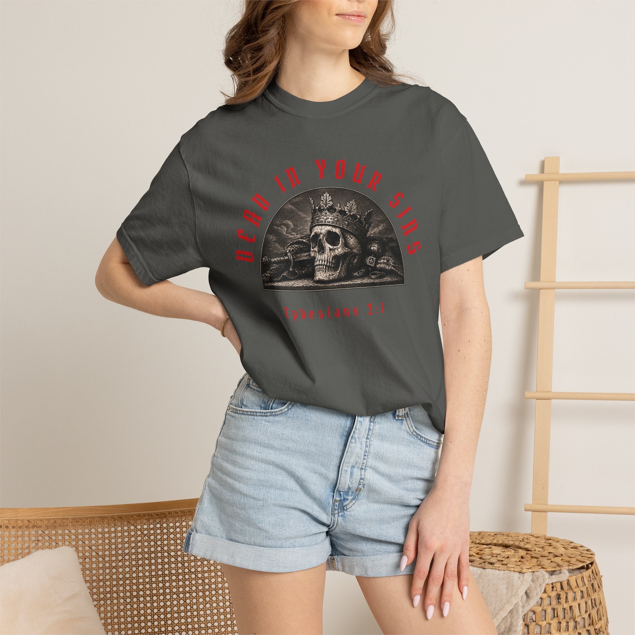 Dead In Your Sins Alive In Christ Tee | Ephesians 2:1-5 Shirt | Christian Graphic T Shirt | Biblical Streetwear | Faith Based Apparel