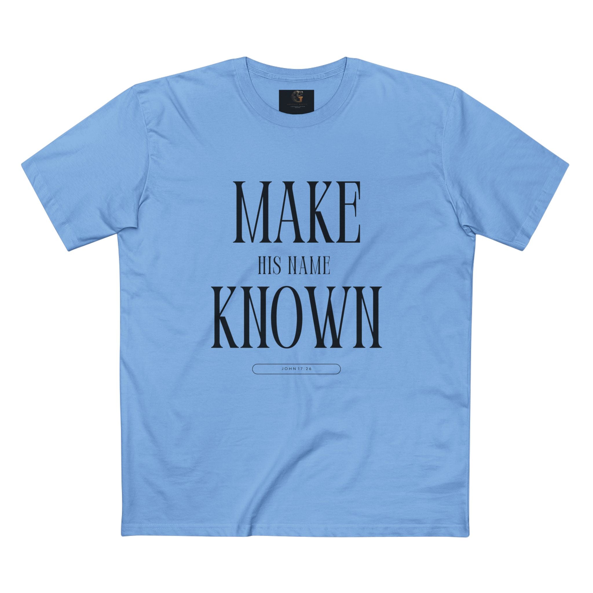 Make His Name Known Shirt | John 17 Revelation 4 Christian Tee | Faith Based Apparel | Gospel Mission | Bible Verse Top for Him