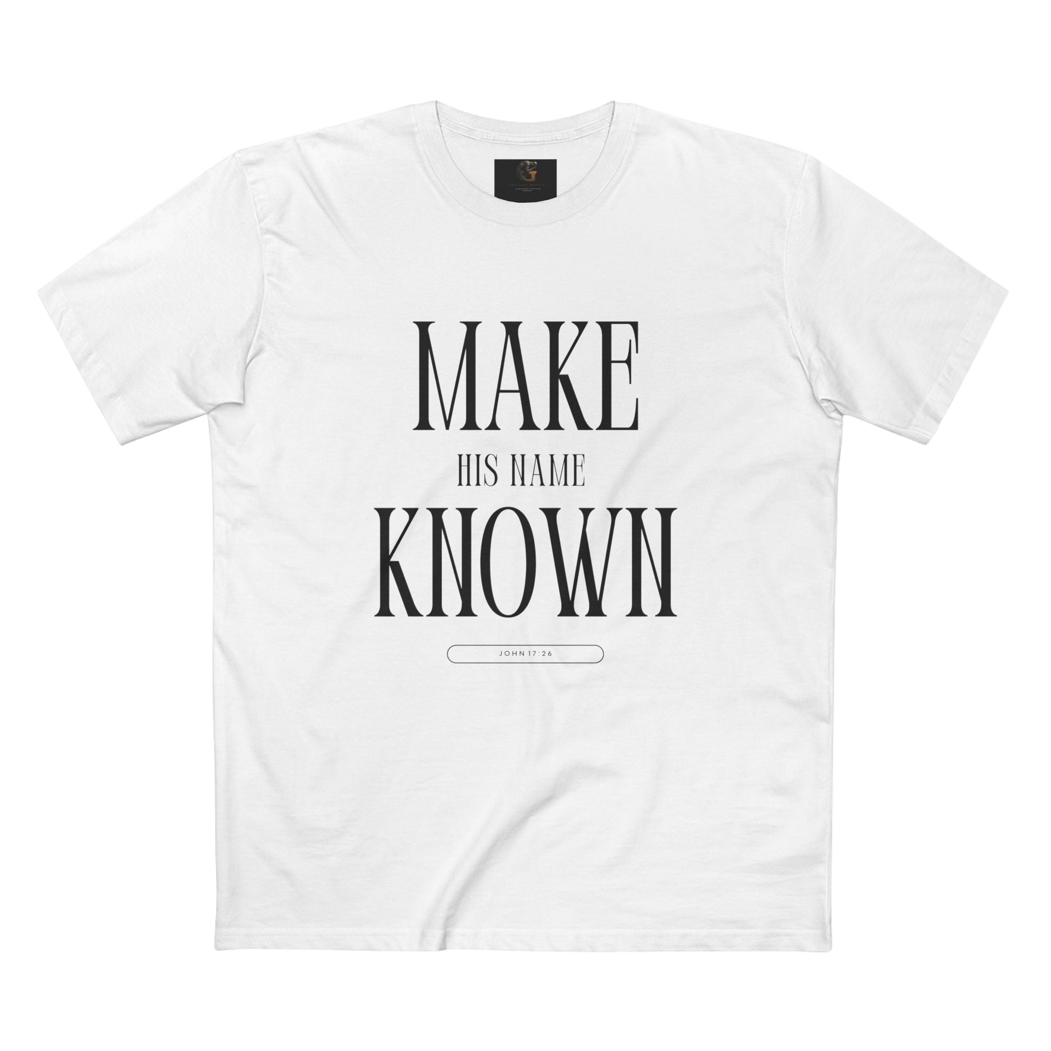 Make His Name Known Shirt | John 17 Revelation 4 Christian Tee | Faith Based Apparel | Gospel Mission | Bible Verse Top for Him