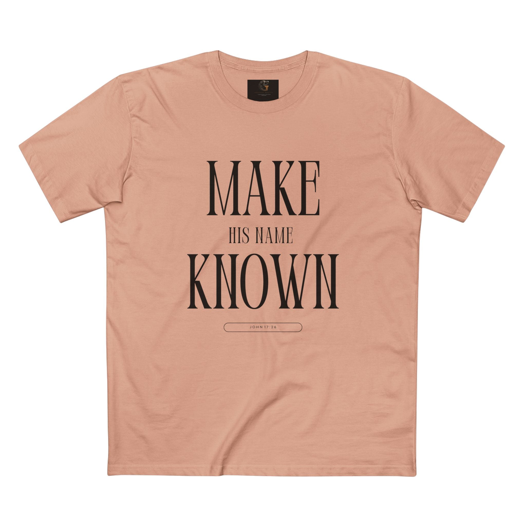 Make His Name Known Shirt | John 17 Revelation 4 Christian Tee | Faith Based Apparel | Gospel Mission | Bible Verse Top for Him