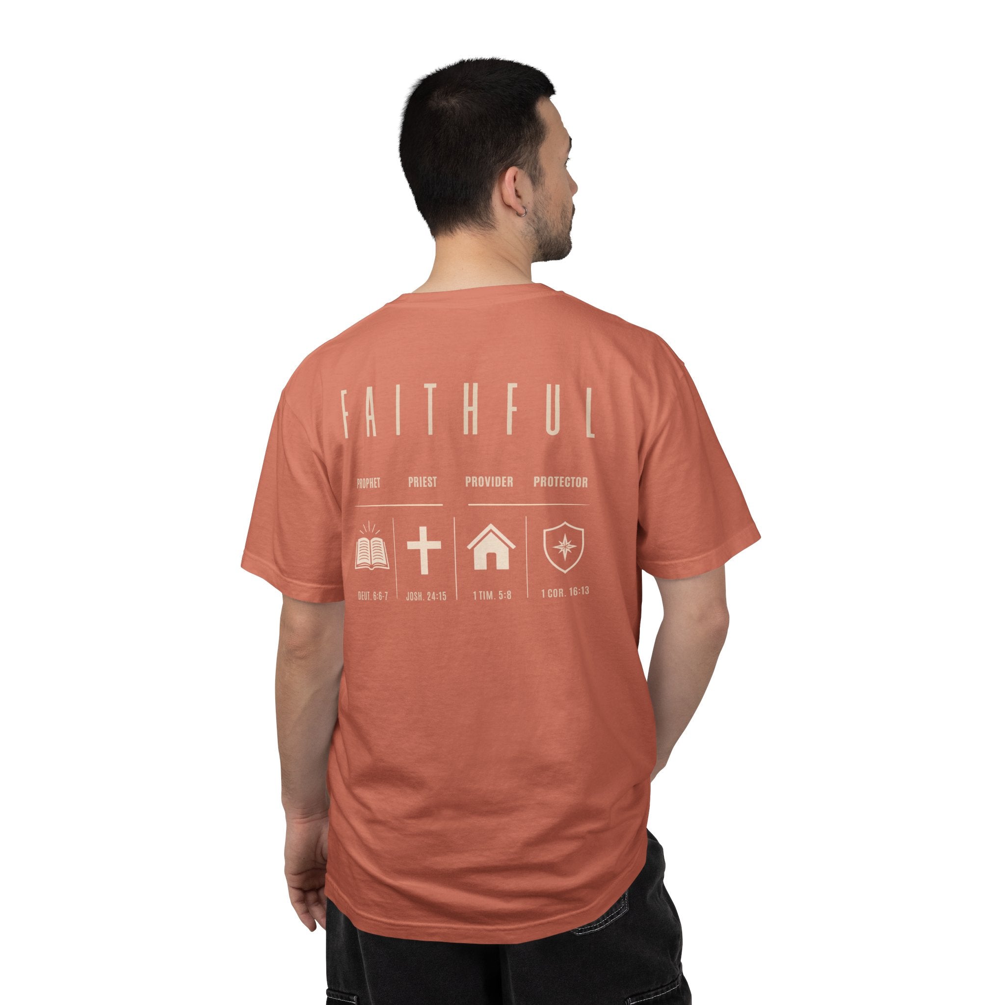 Faithful Christian Father Shirt | Prophet Priest Provider Protector Tee | Biblical Fatherhood Shirt | Christian Dad Gift | Father's Day Gift