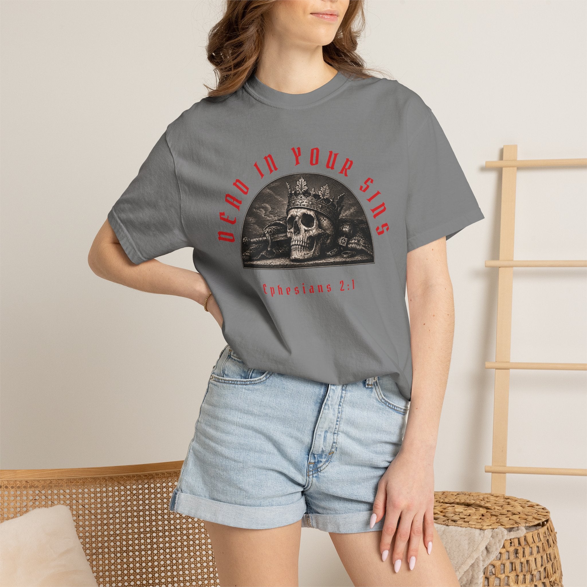 Dead In Your Sins Alive In Christ Tee | Ephesians 2:1-5 Shirt | Christian Graphic T Shirt | Biblical Streetwear | Faith Based Apparel