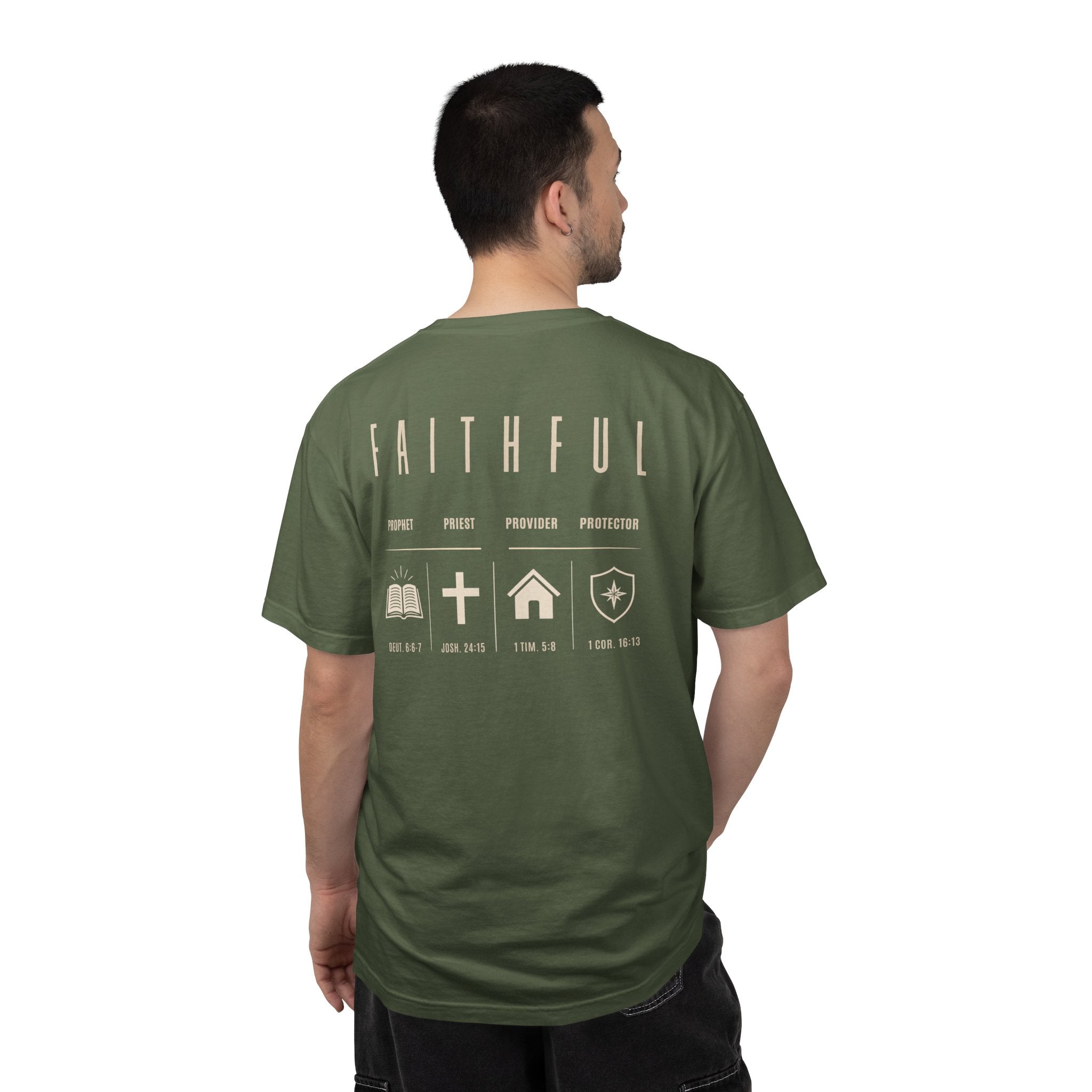 Faithful Christian Father Shirt | Prophet Priest Provider Protector Tee | Biblical Fatherhood Shirt | Christian Dad Gift | Father's Day Gift
