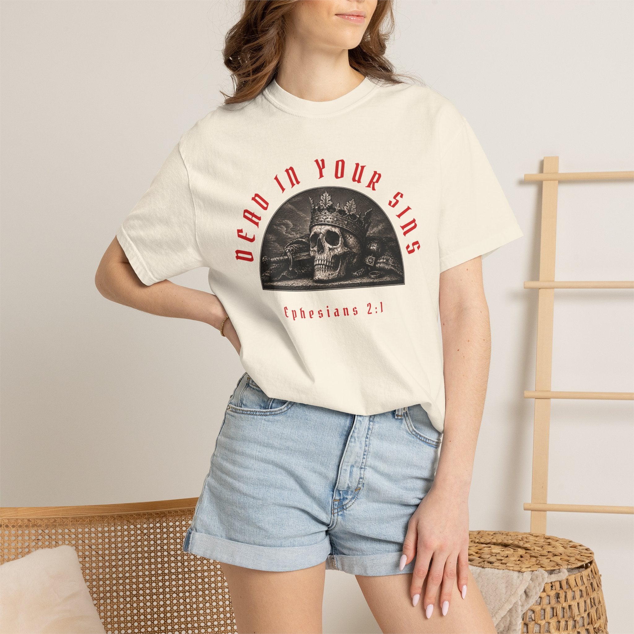 Dead In Your Sins Alive In Christ Tee | Ephesians 2:1-5 Shirt | Christian Graphic T Shirt | Biblical Streetwear | Faith Based Apparel