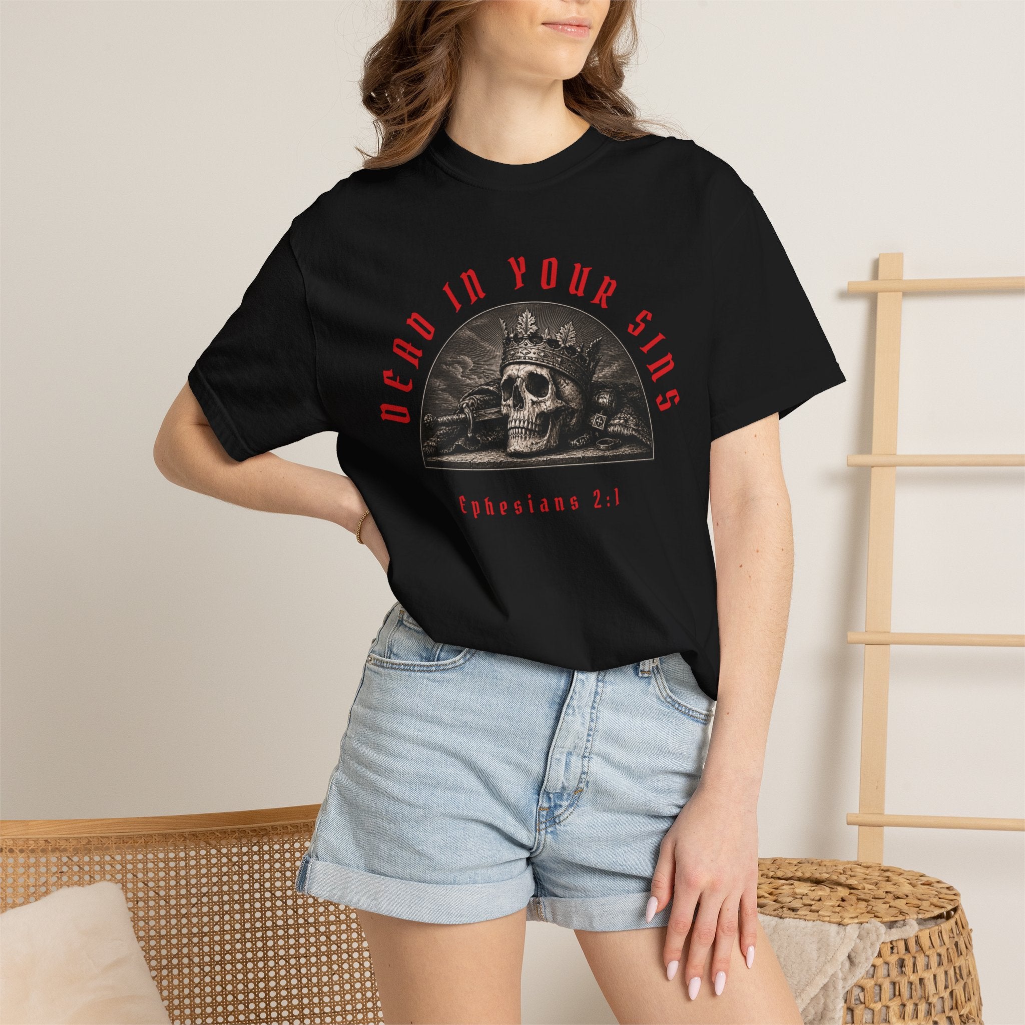 Dead In Your Sins Alive In Christ Tee | Ephesians 2:1-5 Shirt | Christian Graphic T Shirt | Biblical Streetwear | Faith Based Apparel