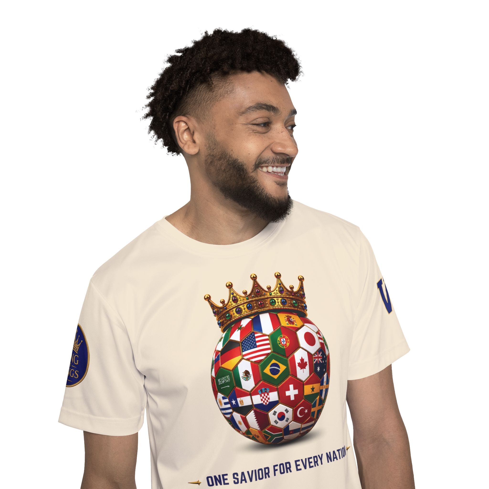 One Savior All Nations Shirt Psalm 86:9 Soccer Jersey Christian Football Shirt King of Kings Christian Apparel Faith Based Streetwear
