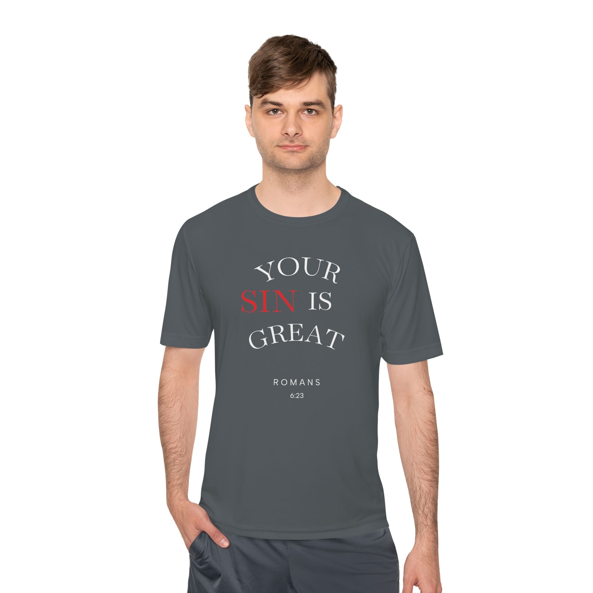 Your Sin is Great but Christ is Greater Performance / Casual T-Shirt